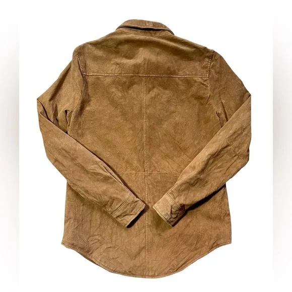 Forever 21 Tan Pigskin Leather Snap Button Jacket Size S - Picture 4 of 4